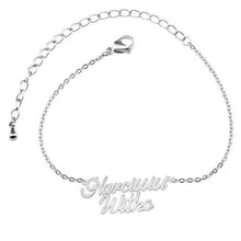Load image into Gallery viewer, 14k Gold Plated Custom Two Name Bracelet For Her With Silver Color