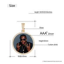 Load image into Gallery viewer, 14k Gold Pendant Photo Engraved Medallion Necklace