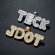 Load image into Gallery viewer, Baguette Letters Custom Name Necklace For Men With Gold And Silver Color
