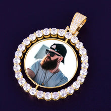 Load image into Gallery viewer, Personalized 3D Photo Double-Sided Rotating Medallions Pendant Necklace For Men