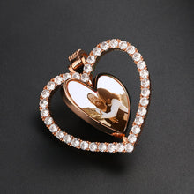 Load image into Gallery viewer, Custom Made Photo Heart Rotating Double-sided picture Pendant Necklace