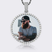 Load image into Gallery viewer, 14k Gold Photo Pendant Memorial Necklaces For Men