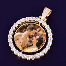 Load image into Gallery viewer, Custom Made Photo Rotating double-sided Medallions Pendant Necklace