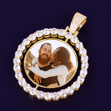 Load image into Gallery viewer, Custom Photo Rotating Double-Sided Medallions Pendant Necklace