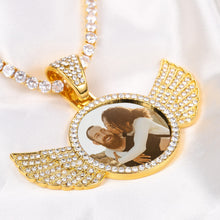 Load image into Gallery viewer, Custom 3D Photo Pendant Necklace With Angels Wings