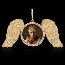 Load image into Gallery viewer, Custom Made Picture Pendant  Medallions Necklace With Angel Wing