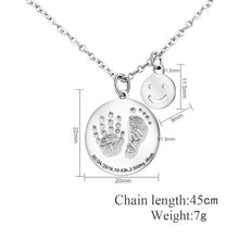 Load image into Gallery viewer, Custom Baby Footprint Necklace For Mom