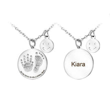 Load image into Gallery viewer, Custom Baby Footprint Necklace For Mom