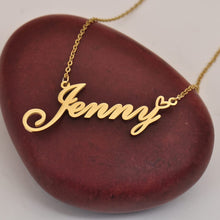 Load image into Gallery viewer, 14k Gold Plated Custom Baby Name Necklace