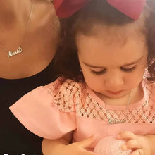 Load image into Gallery viewer, 14k Gold Plated Custom Baby Name Necklace