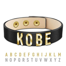 Load image into Gallery viewer, Custom leather bracelet For men With Name chose word
