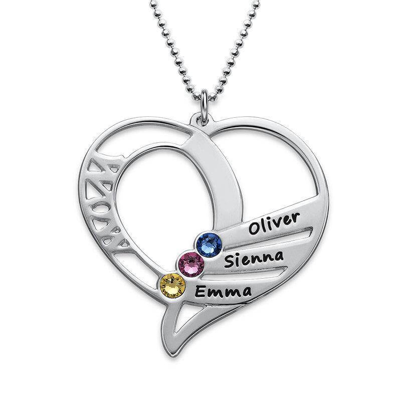 Child name clearance and birthstone necklace