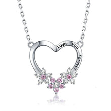 Load image into Gallery viewer, Engraved LOVE YOU FOREVER Birthstone Necklace