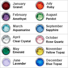 Load image into Gallery viewer, Heart Necklaces with Birthstone and names for Family