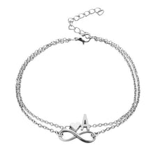 Load image into Gallery viewer, Infinity Ankles Bracelets for Woman silver
