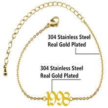 Load image into Gallery viewer, Personalized Anklet Bracelet With Special Date