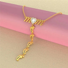 Load image into Gallery viewer, Personalized Baby Feet Necklace with Mom