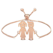 Load image into Gallery viewer, Personalized Bangle Bracelet With Kids Charms For MOM
