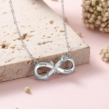 Load image into Gallery viewer, Personalized Engrave 2 Names Rose Flower Pendant