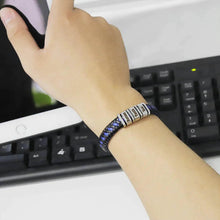 Load image into Gallery viewer, Personalized Leather bracelet For men With Name Beads
