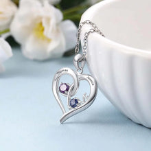 Load image into Gallery viewer, Personalized Love Name necklace with Two Birthstones