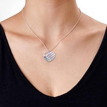 Load image into Gallery viewer, Personalized Mother's Heart Necklace with 3 Birthstones & Names