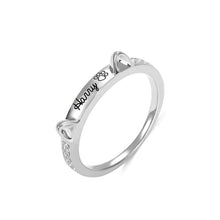 Load image into Gallery viewer, Personalized Name Cat Ring With Ears