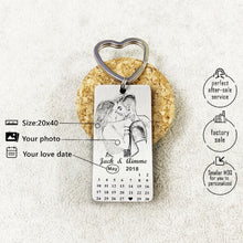 Load image into Gallery viewer, Personalized  Photo Calendar Keychain Anniversary Gifts