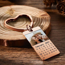 Load image into Gallery viewer, Personalized  Photo Calendar Keychain Anniversary Gifts