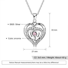 Load image into Gallery viewer, Personalized Two Name Baby Feet Necklace