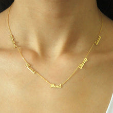 Load image into Gallery viewer, Personalized multiple name necklace
