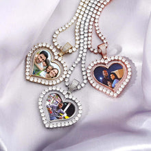 Load image into Gallery viewer, Photo Rotating Heart Pendant Necklace - Best Couples Gifts