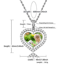 Load image into Gallery viewer, Photo Rotating Heart Pendant Necklace - Best Couples Gifts