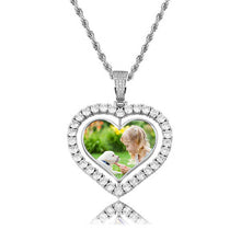 Load image into Gallery viewer, Photo Rotating Heart Pendant Necklace - Best Couples Gifts