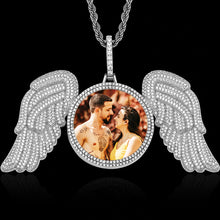 Load image into Gallery viewer, Personalized Picture Pendant Angel Wing Necklace