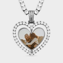Load image into Gallery viewer, Custom Made Photo Heart Rotating Double-sided picture Pendant Necklace