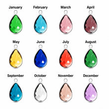 Load image into Gallery viewer, 12 birthstone color options by birth month for personalized mom necklace