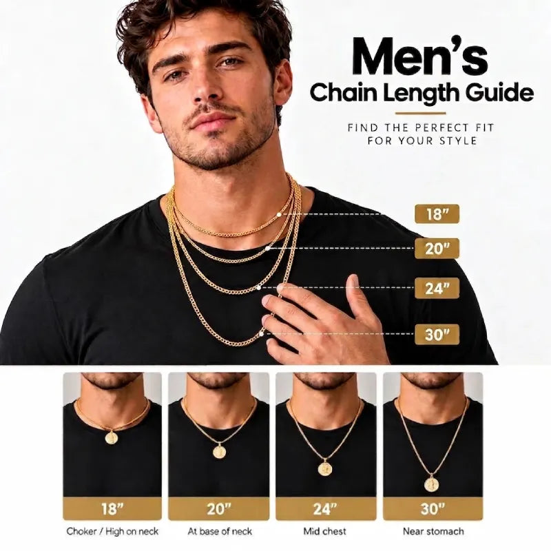 Male Necklace Length Guide