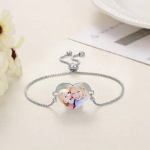 Load image into Gallery viewer, Heart Adjustable Custom Photo Bracelet