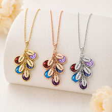 Load image into Gallery viewer, Personalized Multi Names &amp; Stones Engraved Family Name Necklace