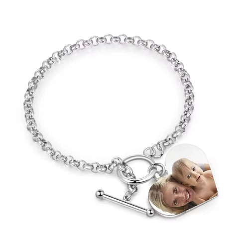 Personalized Photo Charm Bracelet