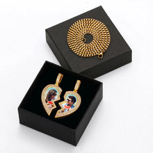 Load image into Gallery viewer, Broken heart memorial necklace in gift box