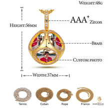 Load image into Gallery viewer, GetEngravings Iced Out 3D Cube Custom Photo Pendant