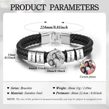 Load image into Gallery viewer, Personalized Circle Photo Charm Bracelet