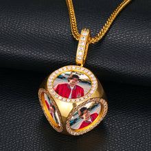 Load image into Gallery viewer, GetEngravings Iced Out 3D Cube Custom Photo Pendant