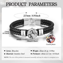 Load image into Gallery viewer, Personalized Circle Photo Charm Bracelet