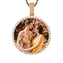 Load image into Gallery viewer, Memorial Necklace With Picture For Men in gold