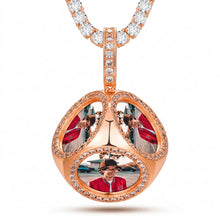 Load image into Gallery viewer, GetEngravings Iced Out 3D Cube Custom Photo Pendant