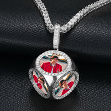 Load image into Gallery viewer, GetEngravings Iced Out 3D Cube Custom Photo Pendant