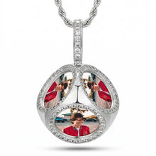 Load image into Gallery viewer, GetEngravings Iced Out 3D Cube Custom Photo Pendant